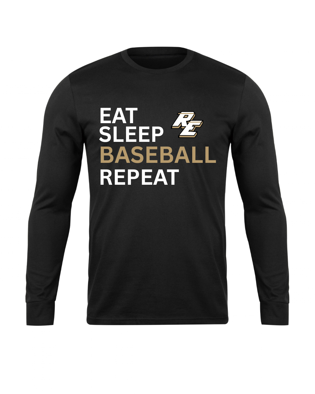 Eat Sleep Baseball Repeat RE Unisex Long Sleeve DRI FIT