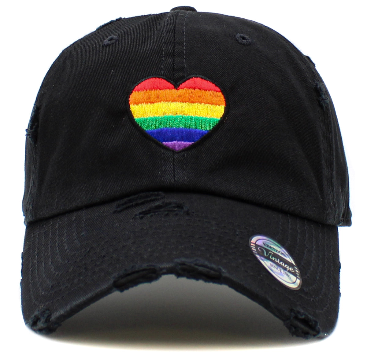 Pride Heart Vintage Dad Hat