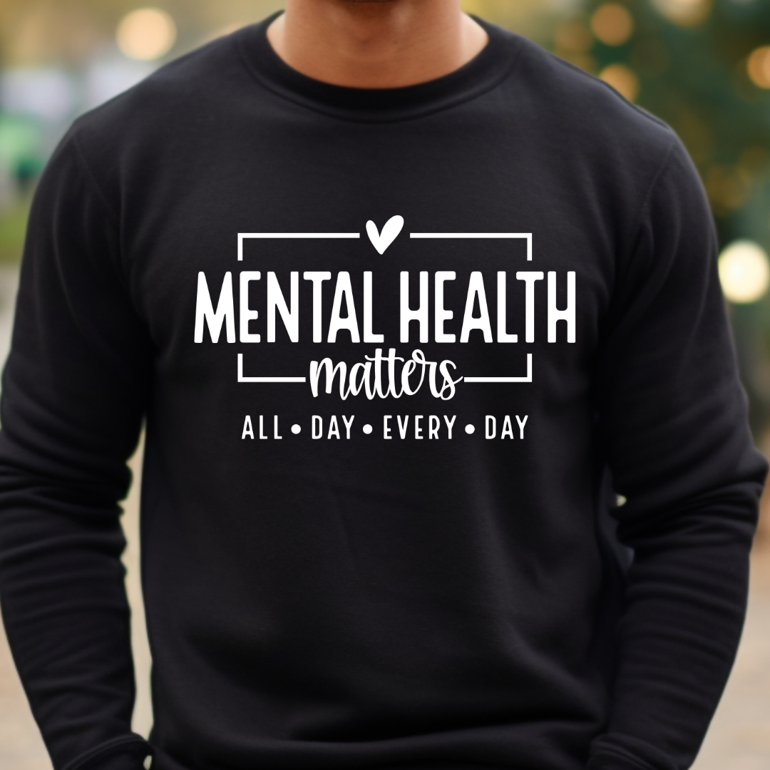 Mental Health Matters All Day Every Day Unisex Crewneck Sweater