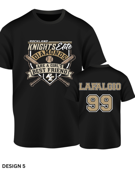 Rockland Elite Knights: Diamonds Are a Girl's Best Friend Unisex Personalized T-Shirt