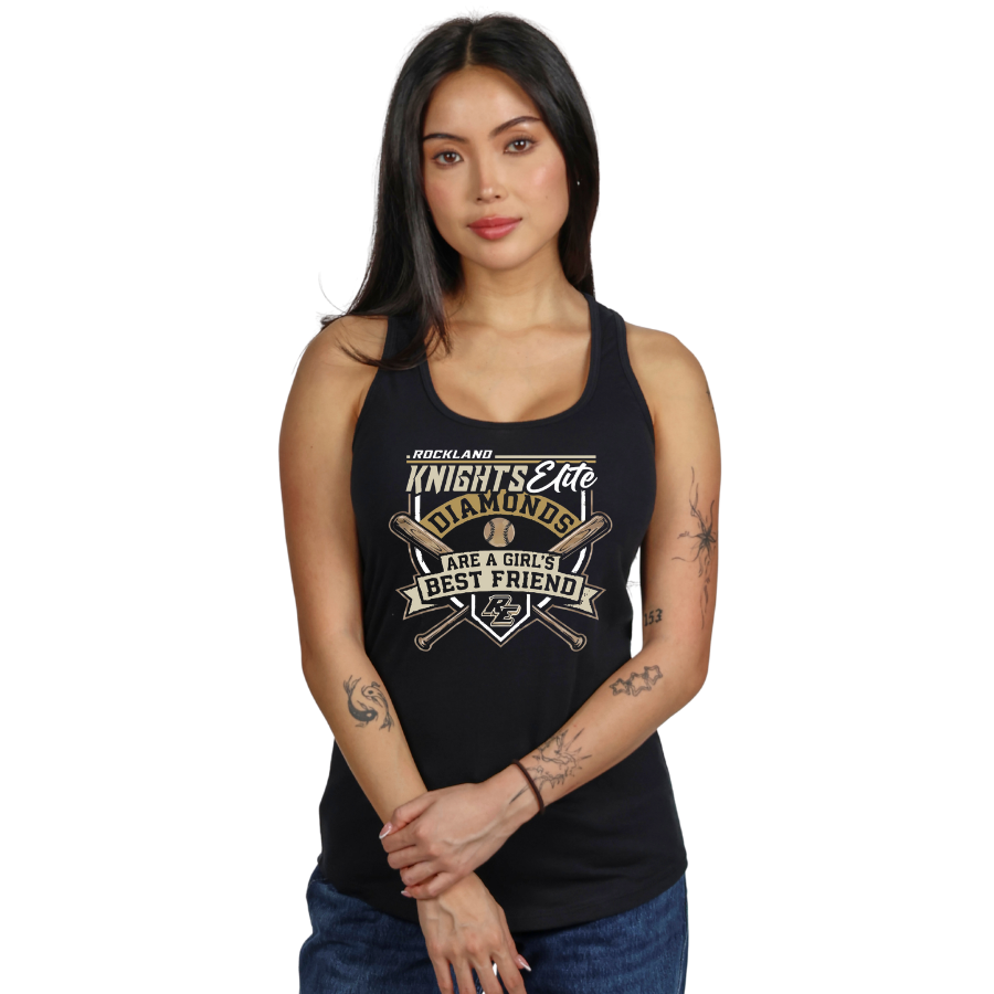 Rockland Elite Knights: Diamonds Are a Girl's Best Friend Women’s Racerback Tank