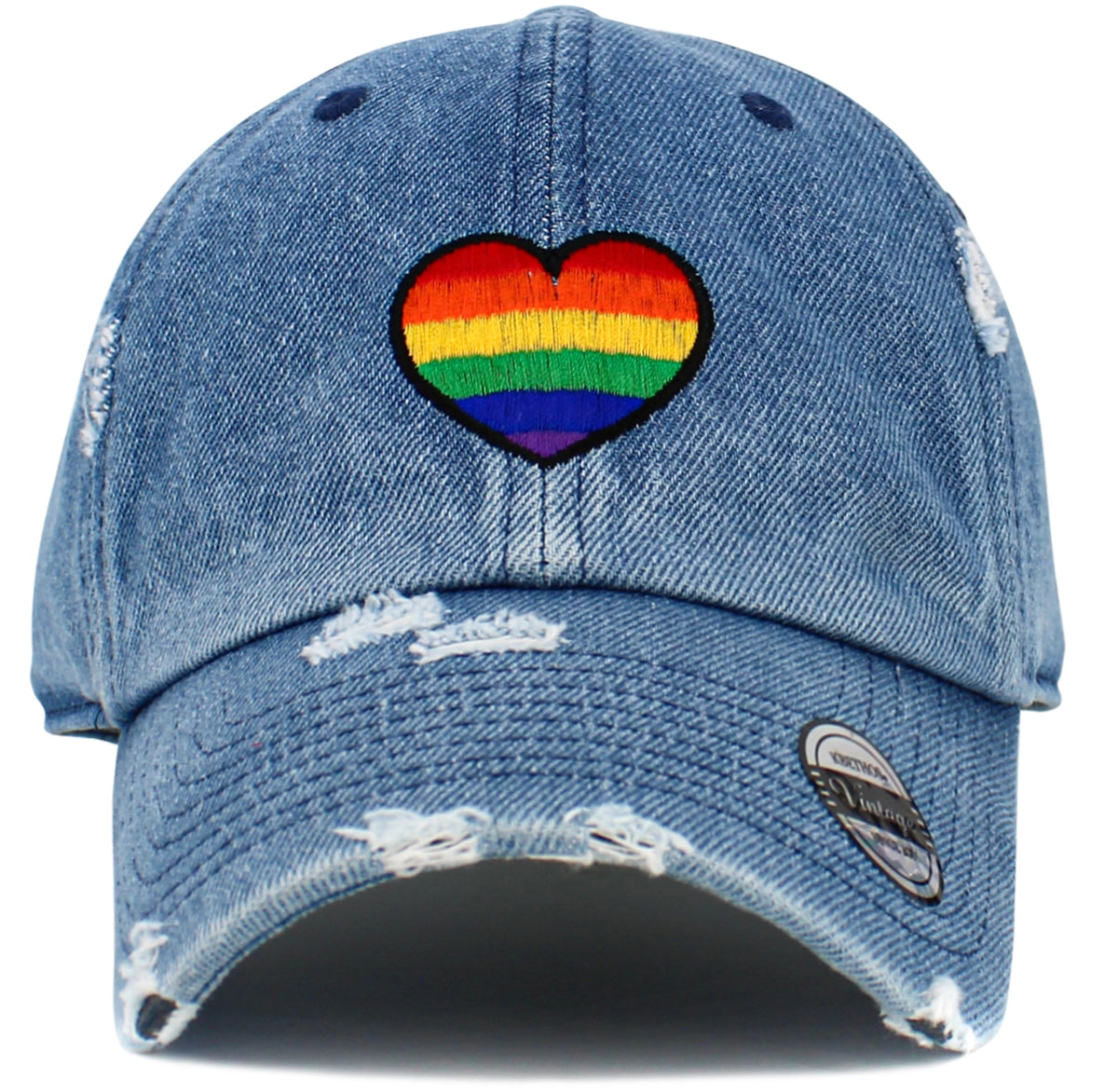 Pride Heart Vintage Dad Hat