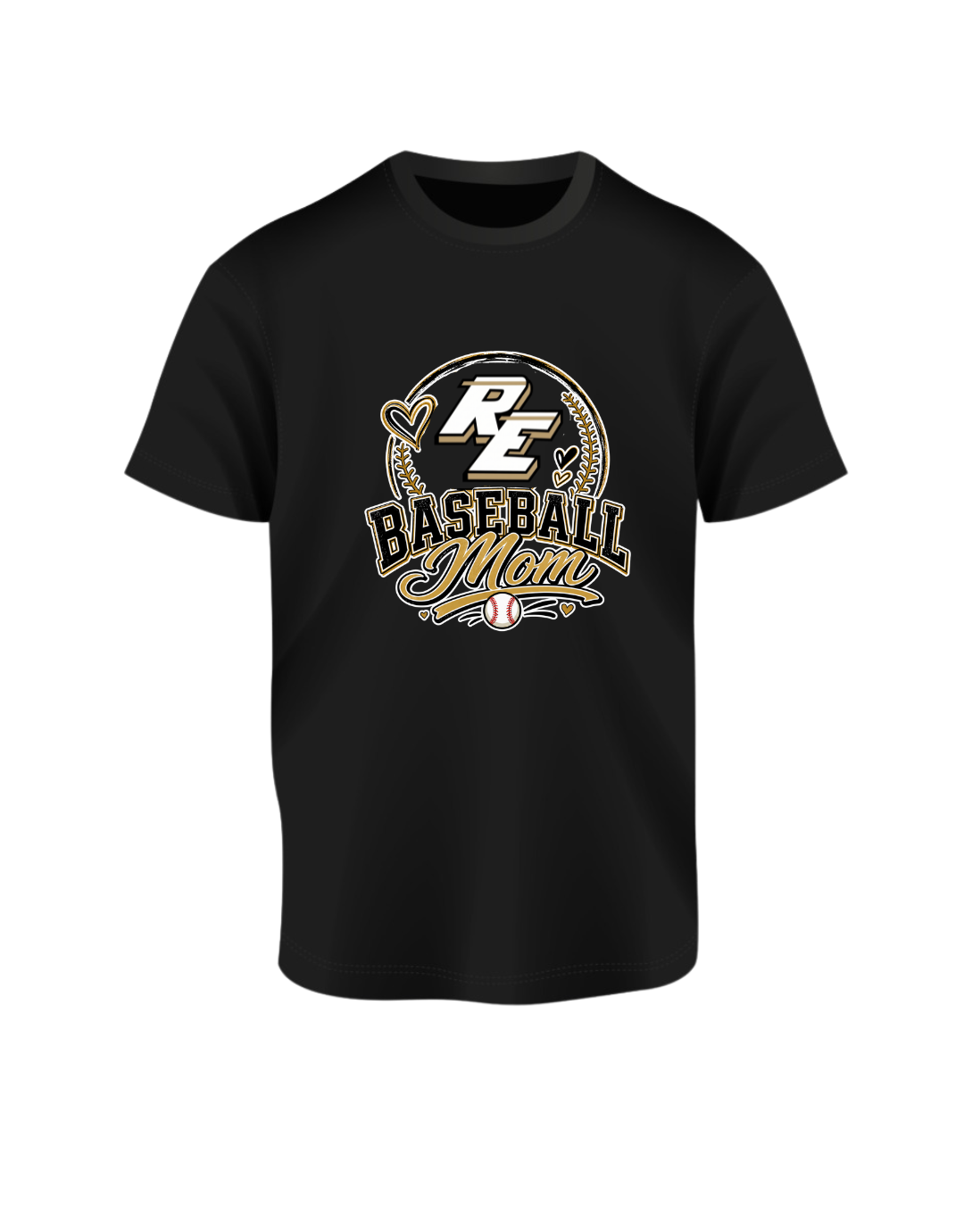 RE Baseball Mom Softstyle Unisex Personalized T-Shirt