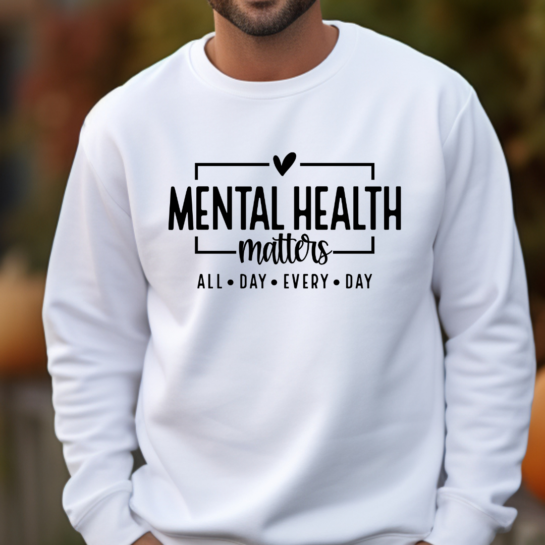 Mental Health Matters All Day Every Day Unisex Crewneck Sweater